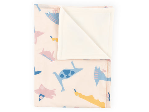 Coperta per bebè I dinosauri di Zoe su beige