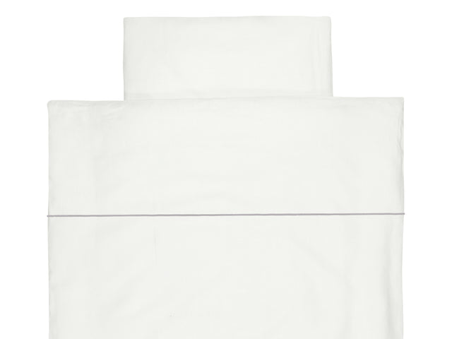 Completo letto in lino verde chiaro bianco