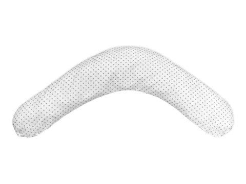 Cuscino per allattamento di qualità con punti grigi su bianco