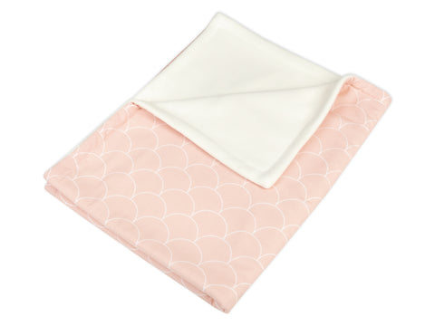 Coperta bimbo semicerchi bianchi su rosa pastello