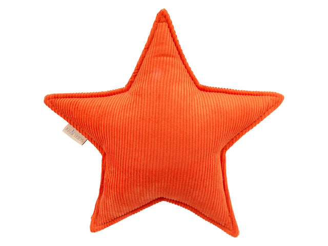 Cuscino stella cordoncino cordone largo arancione arancio puro