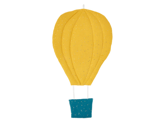 Luftballon Musselin goldene Punkte auf Gelb